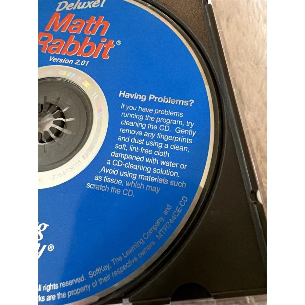 Math Rabbit Deluxe 1996 Macintosh Mac OSX Install PC CD ROM VTG Computer Game